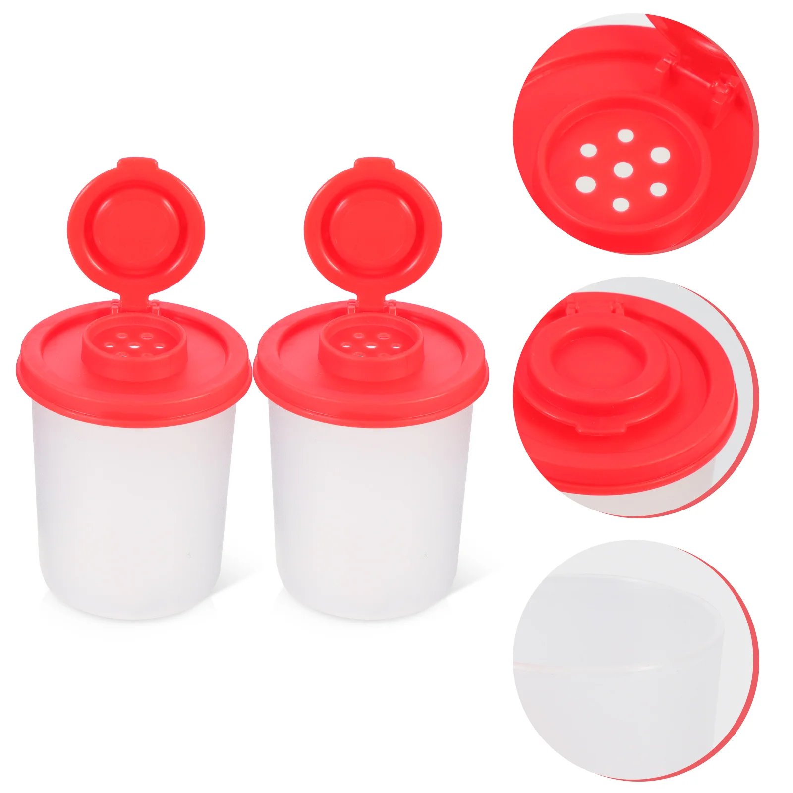 

Seasoning Salt Shaker Condiment Jar Sugar Pepper Clear Dispenser Box Container Containers Kitchen Jars Canistershakers Dredge