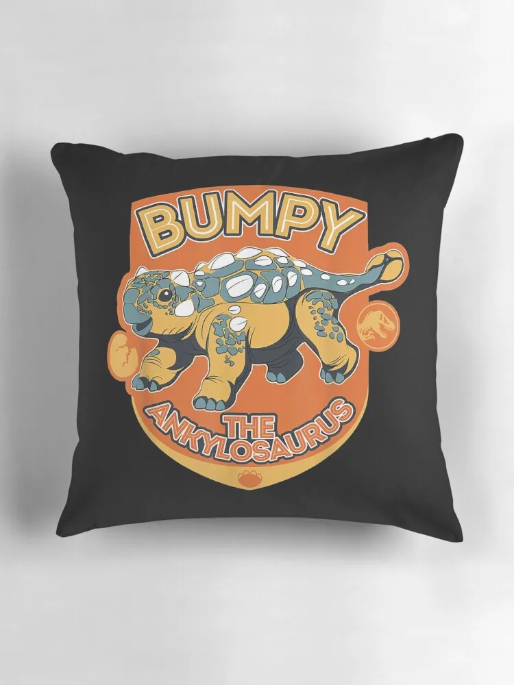 Подушка в стиле Юрского периода для кемпинга Мраморная с анкилозавром