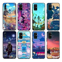 art pixel naruto silicone cover for honor 30 30i 10i 30s v30 v20 9n 9s 9a 9c 20s 20e 20 7c lite pro phone case coque