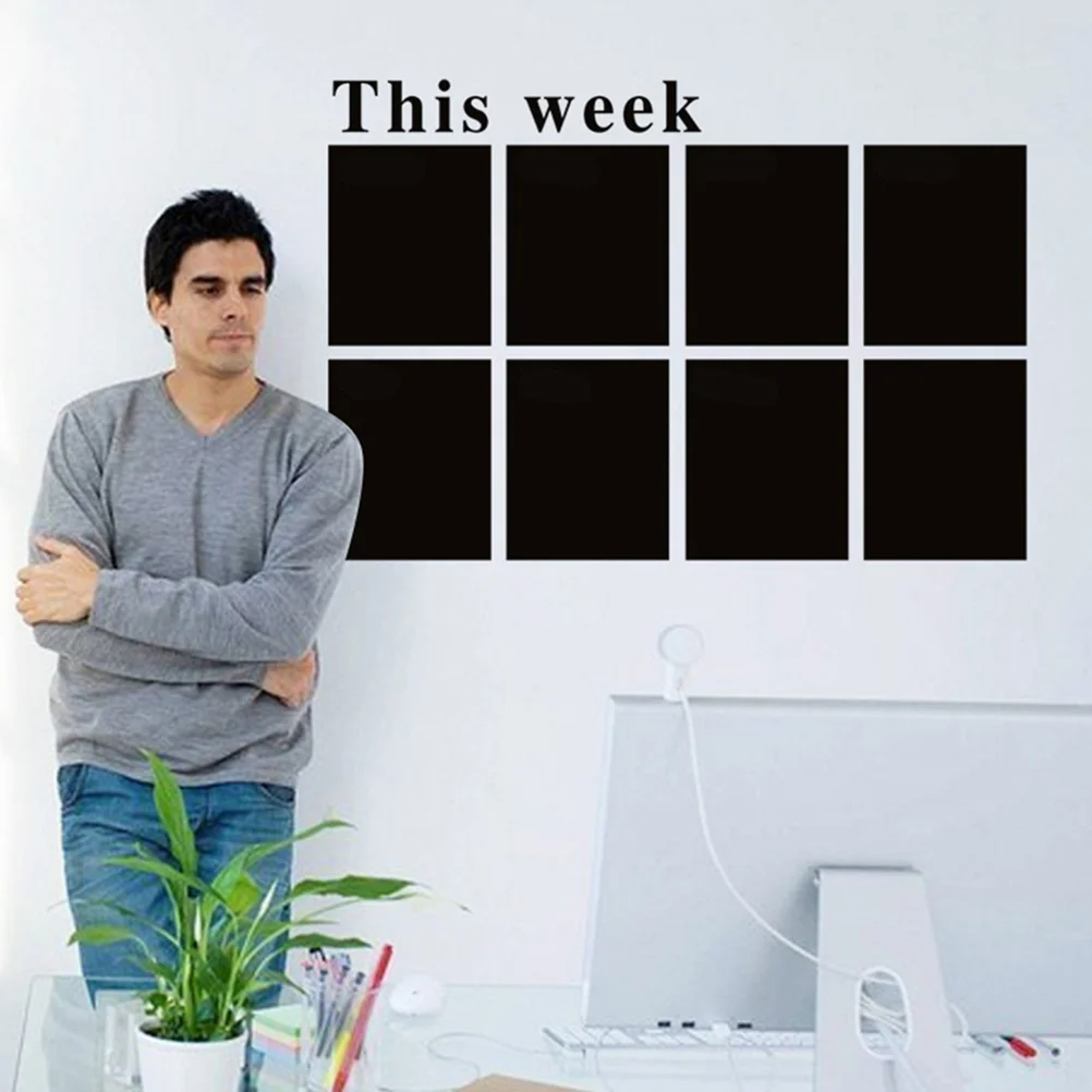 

Chalkboard Weekly Calendar Blackboard Week Plan Calendar Removable Dry Erase Board Monthly Planner Wall Stickers for Home