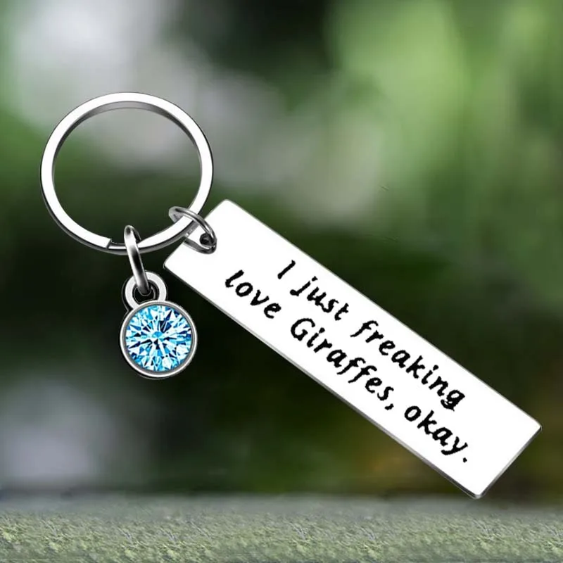 

Cute Giraffe Lover Gift Keychain Friendship Gift Key Chain Pendant Jewelry Girls Friends Son Daughter Animal Lover Gift