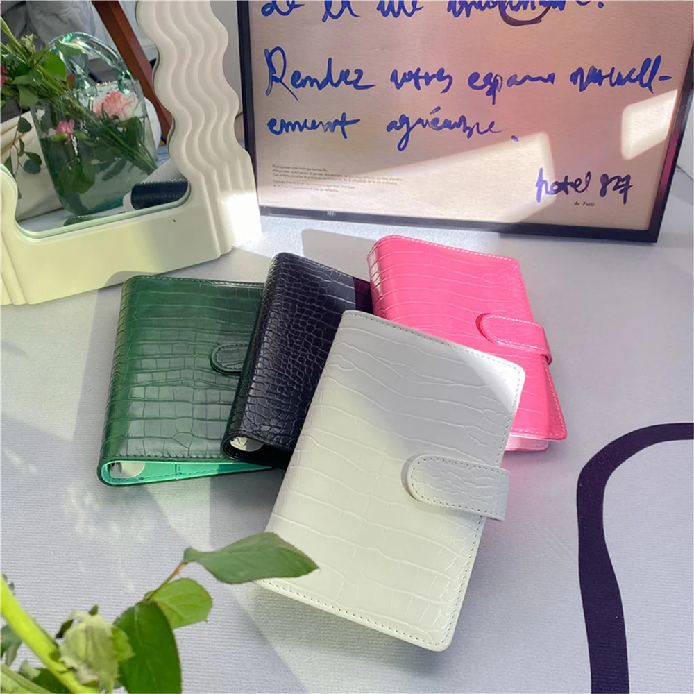 

1pc A6 Loose Leaf Notebook Crocodile Agenda Planner Waterproof Schedule Office Accessories Business Notebook Stationery