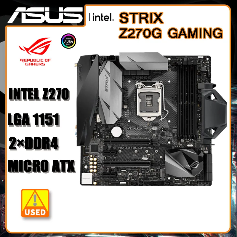 

LGA 1151 Motherboard Asus ROG STRIX Z270G GAMING Motherboard Intel Z270 DDR4 64GB P PCI-E 3.0 USB3.1 M.2 Micro ATX