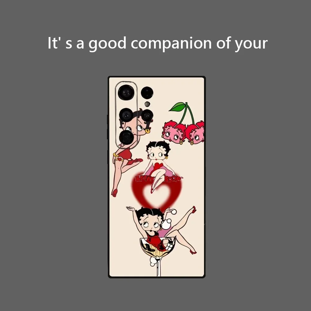 B-Betty-Y B-Boops-S Phone Case for Samsung Galaxy S24 Ultra S22 S23 S21 S20 5G Protective Soft Silicone TPU Funda