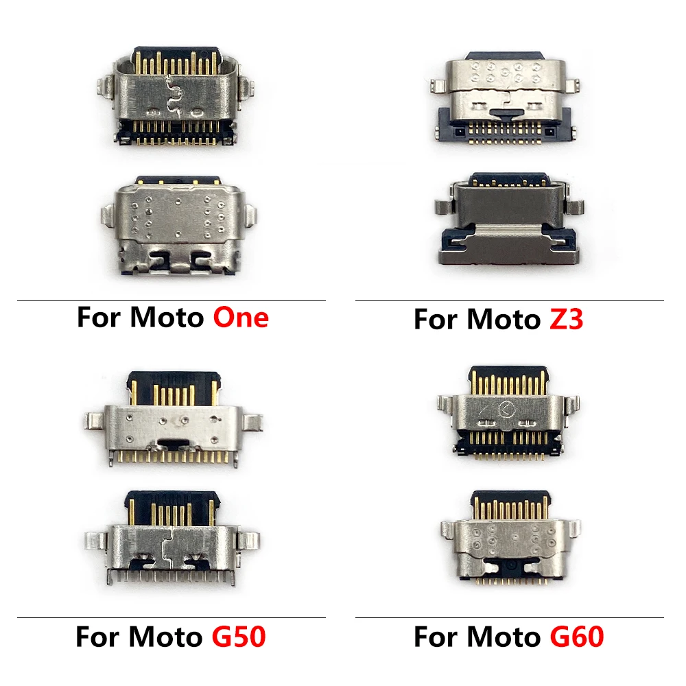

50 шт. USB-разъем для зарядки для Moto G60S G60 G10 G20 G30 G50 G100 Z3 G9 Plus Power One Fusion Zoom USB-порт