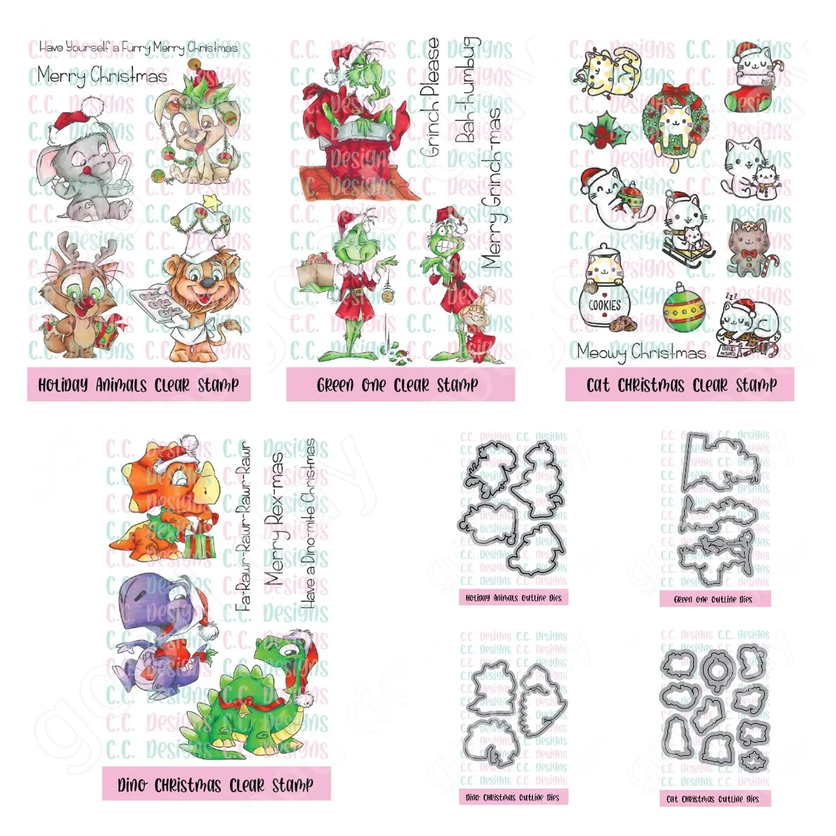 

Christmas Green Holiday Animals Cutting Dies Stamps Scrapbook Diary Decoration Embossing Template Diy Greeting Card Handmade New