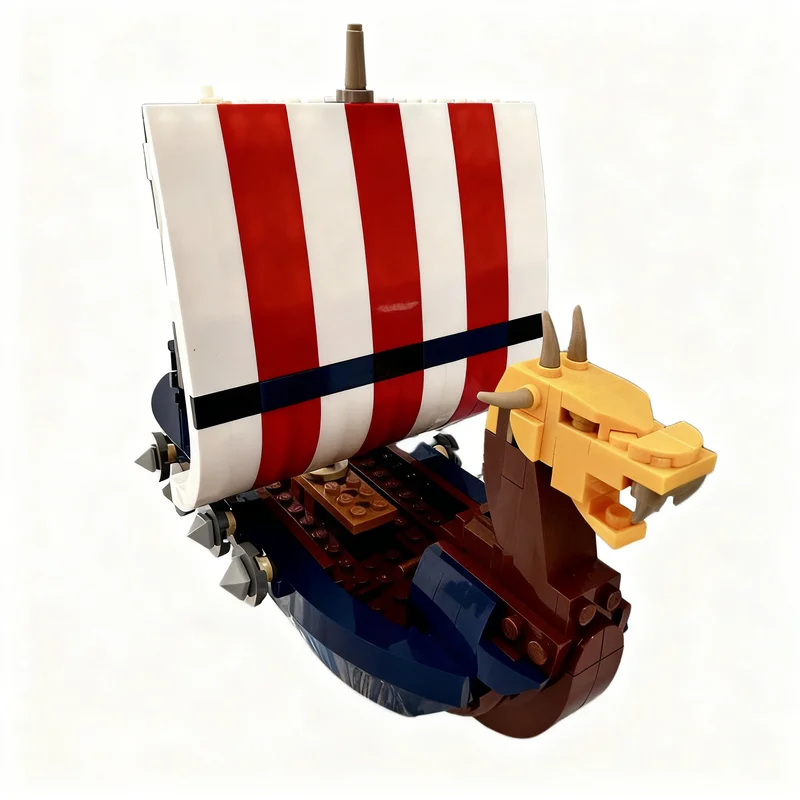 Набор для сборки MOC Drakkar Vikings, 226 деталей, коллекционный конструктор, креативный строительный набор, игрушка-подарок для фанатов (art.: 3920dc0dda560) - 3920dc0dda560