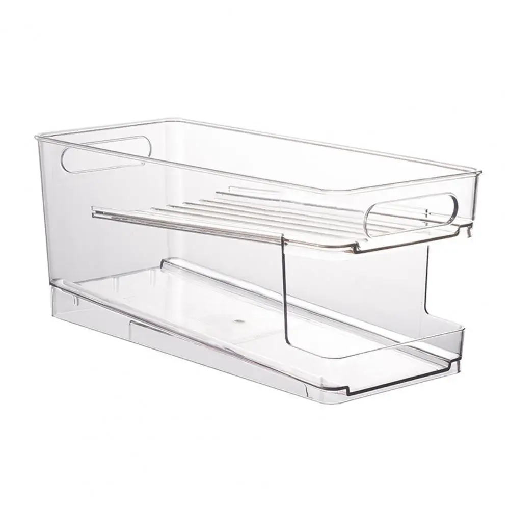 

Racks Holders Fridge Rack Double Layers Large Capacity Plastic Beer Cans Fridge Holder Rack Kitchen Storage Organization