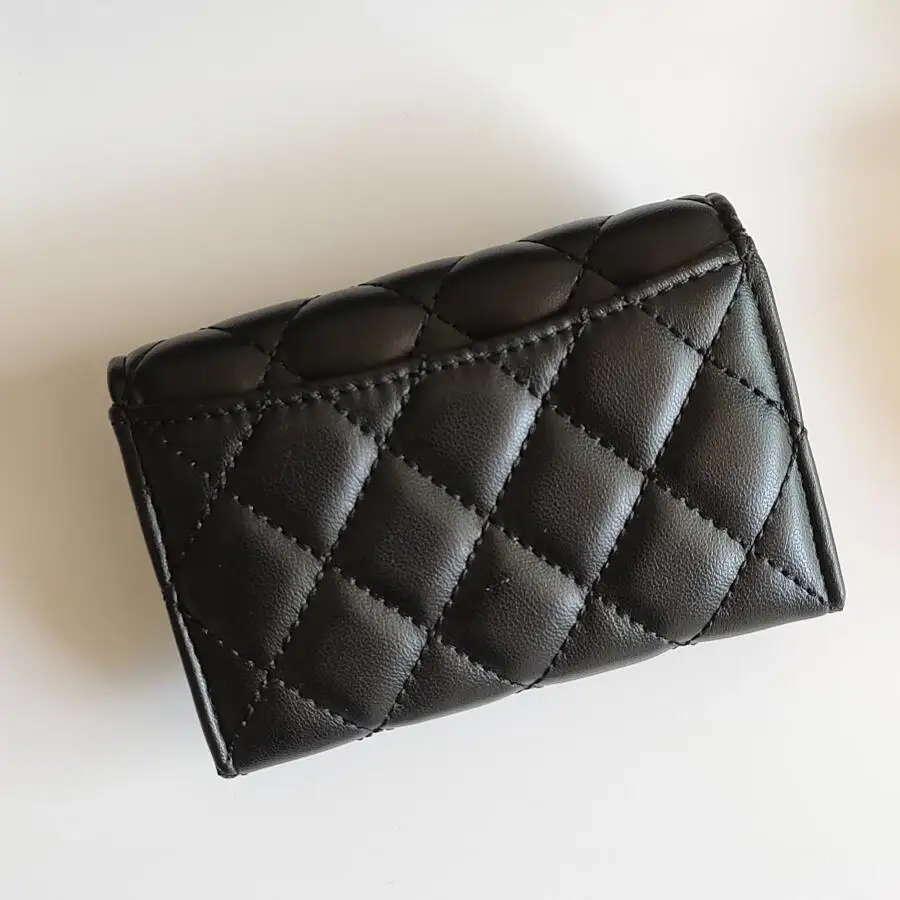 

Luxury Classical Women Bag Brand Fashion Sheepskin Leather Business Card Holder Genuine Leather Credit Card Holder