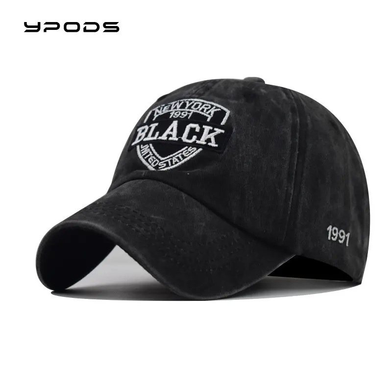 

Cotton New 2021 Large Letter Embroidered Baseball Cap Washed Used Sunshade Cap Wholesale Dad Caps Outdoors Travel Hats Casquette