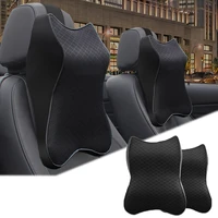 car memory foam pillow auto headrest neck support adjustable soft breathable car travel head restraint holder