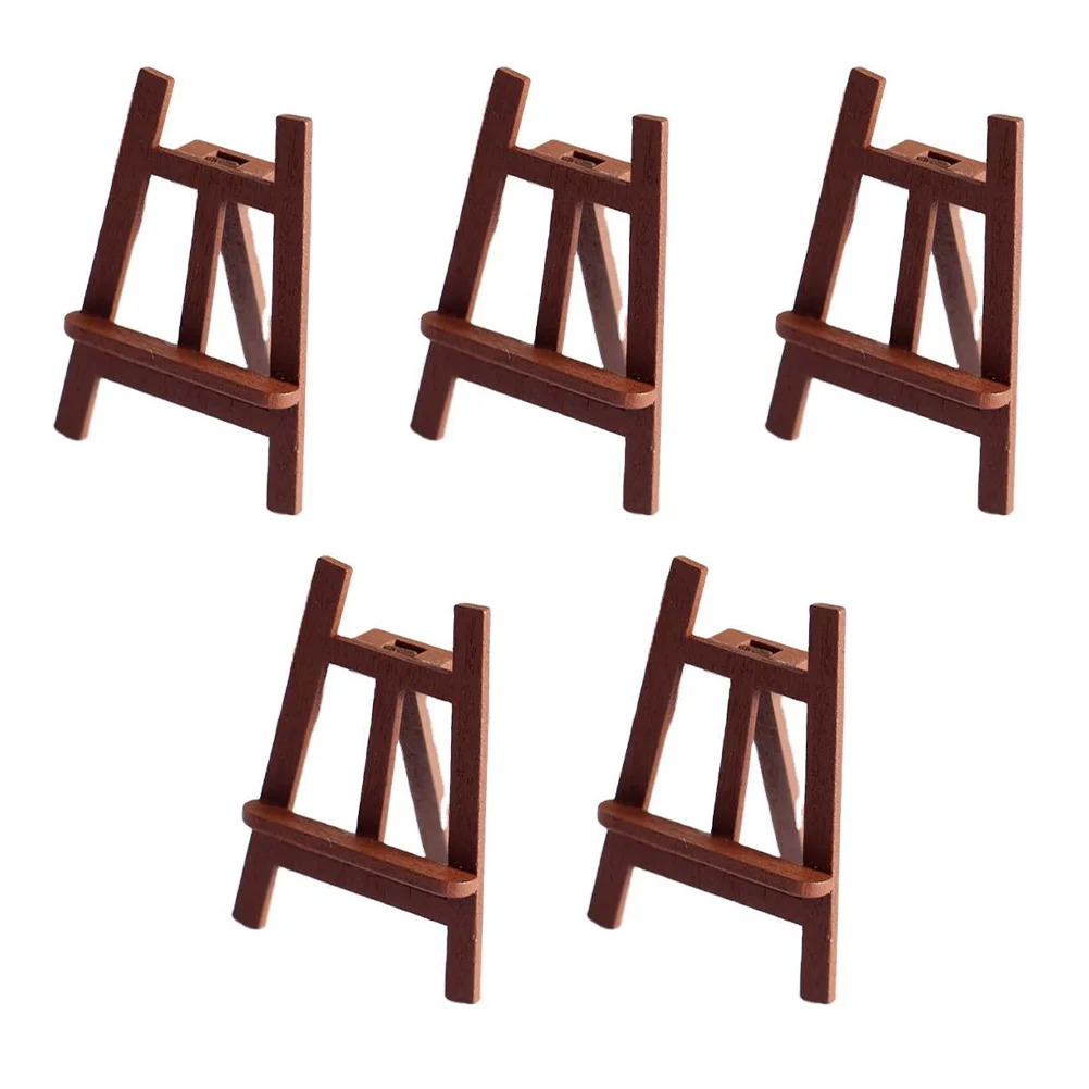 

5 Pcs Toys Easel Model Miniature House Wooden Blackboard Ornament Child