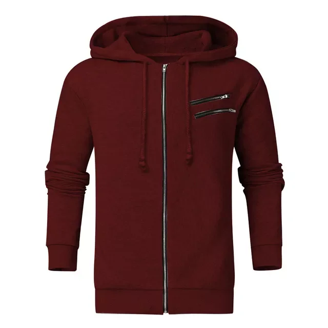 

New2022 New Spring Autumn Men's Hooded Sweatshirt Zipper Fashion Hoodies Men Casual Cotton Pullover Outdoor Jogging Hoodie M