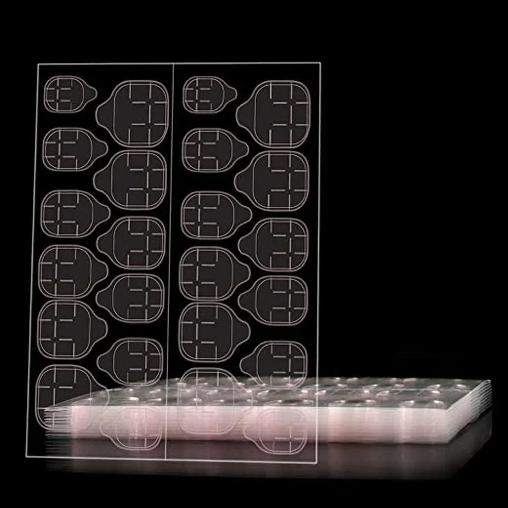 

50/100/200 листов Прозрачный/розовый/желтый двухсторонний клей для ногтей Желейный клей водостойкая Лента наклейки для искусственных носков