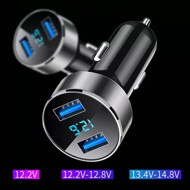 

Led Charger for Cigarette Lighter in The Car Car Battery Charger Mobile Phone Charging Display Voltmeter Fast Charge