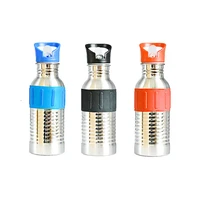 600ml cute reusable stainless steel sports water bottle with straw portable drinkware for men and kids wholesale items