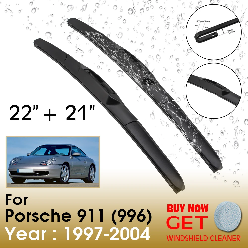 

Car Wiper Blade For Porsche 911 (996) 22"+21" 1997-2004 Front Window Washer Windscreen Windshield Wipers Blades Accessories
