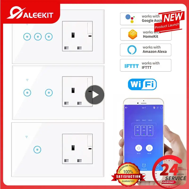 

1/2/3PCS Wifi Smart Switch Sensitive Touch Control Easy To Set Up Wifi Wall Switch 1 2 3 Gang Convenient Wifi Touch Switch