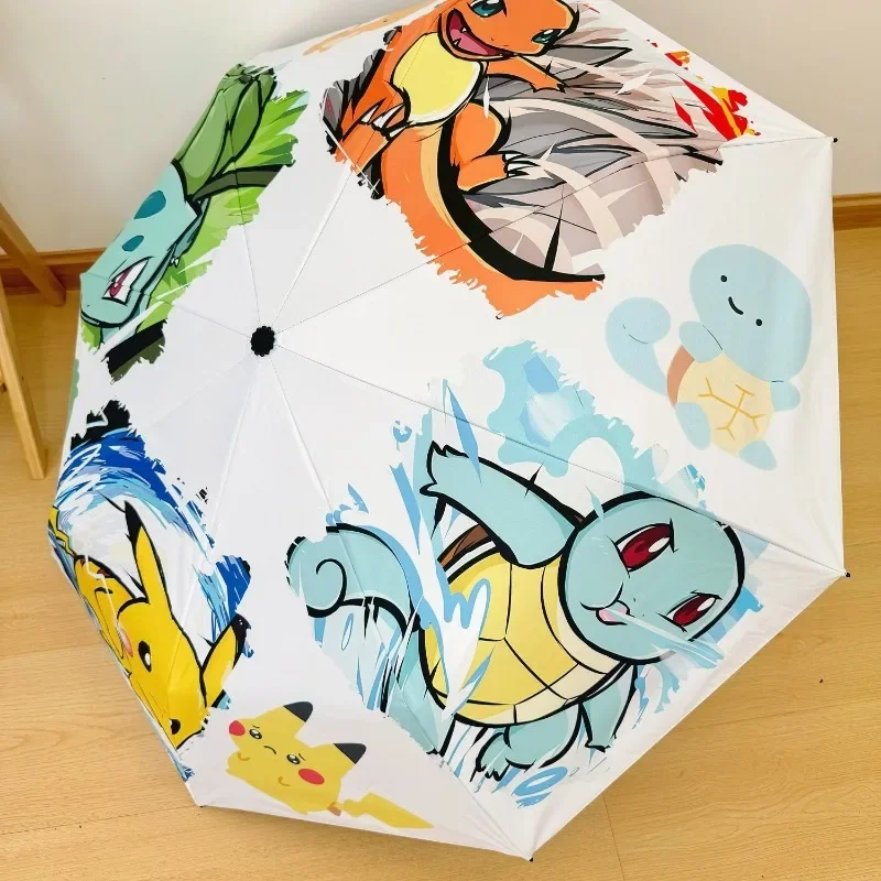 Полностью автоматический зонт Pokemon Little Four с милым принтом эльфа защита от дождя