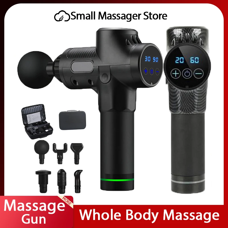 

Electric Massage Gun LCD Display High Frequency Muscle Relax Body Relaxation with 6 Replaceable Massage Heads for Fitness