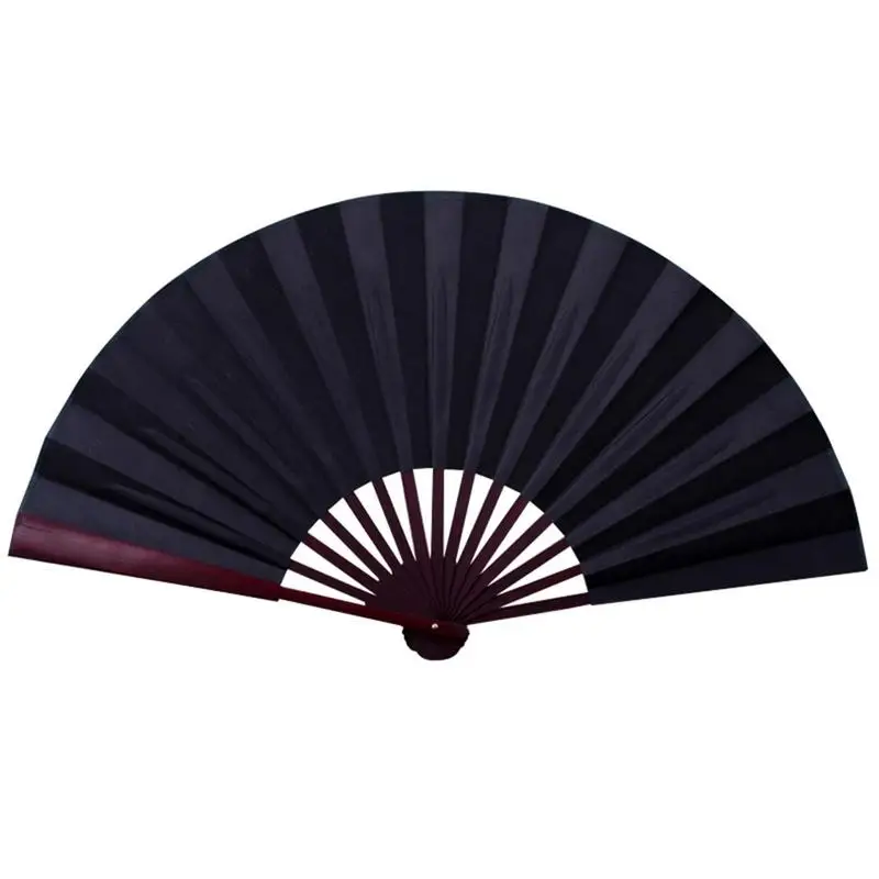 

New Style 106 Inch13 Inch Silk Cloth Blank Chinese Folding Fan Wooden Bamboo Antiquity Folding Fan For Calligraphy Painting