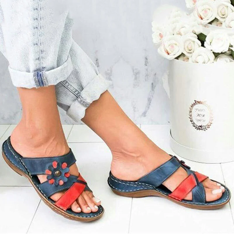 Сандалии женские с открытым носком пляжные босоножки модные удобные тапочки