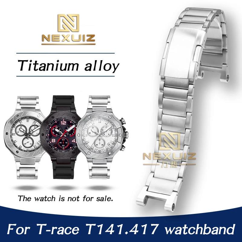 Ремешок из титанового сплава для часов Tissot 1853 T-Race спортивный браслет T141417 ремешок