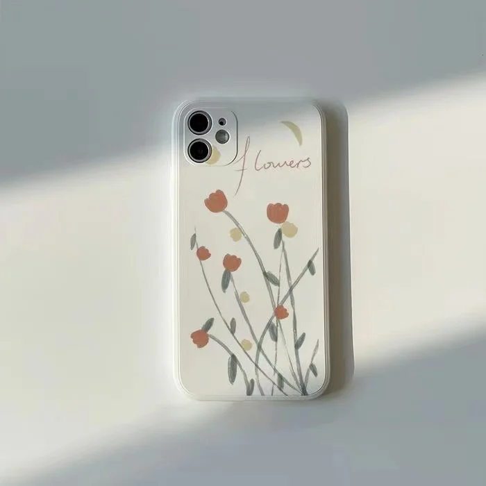 Изящный цветочный узор, сопоставимый с iPhone 14 14promax 14pro soft case12 12PRO