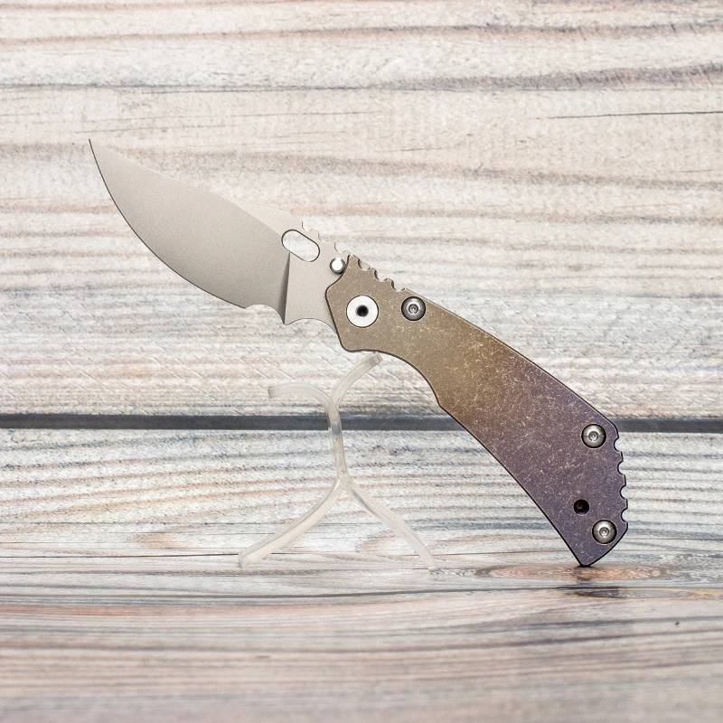 Складной нож сглаза из страйдера PT клинок CPM 20CV титановая ручка с градиентом на