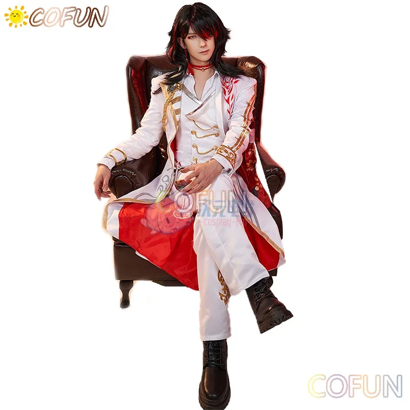 COFUN Vtuber Nijisanji Vox Akuma Singing Косплей Костюм Хэллоуин Наряды Игры Аниме Одежда Плащ