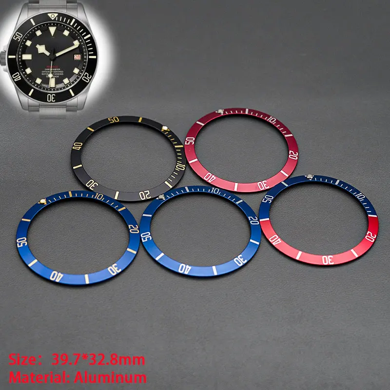 39.7*32.8mm Bezel Matte High Quality Aluminum Insert Ring Fits Tudor Pelagos 39 LHD FXD Men's Watch Case Modification Repair
