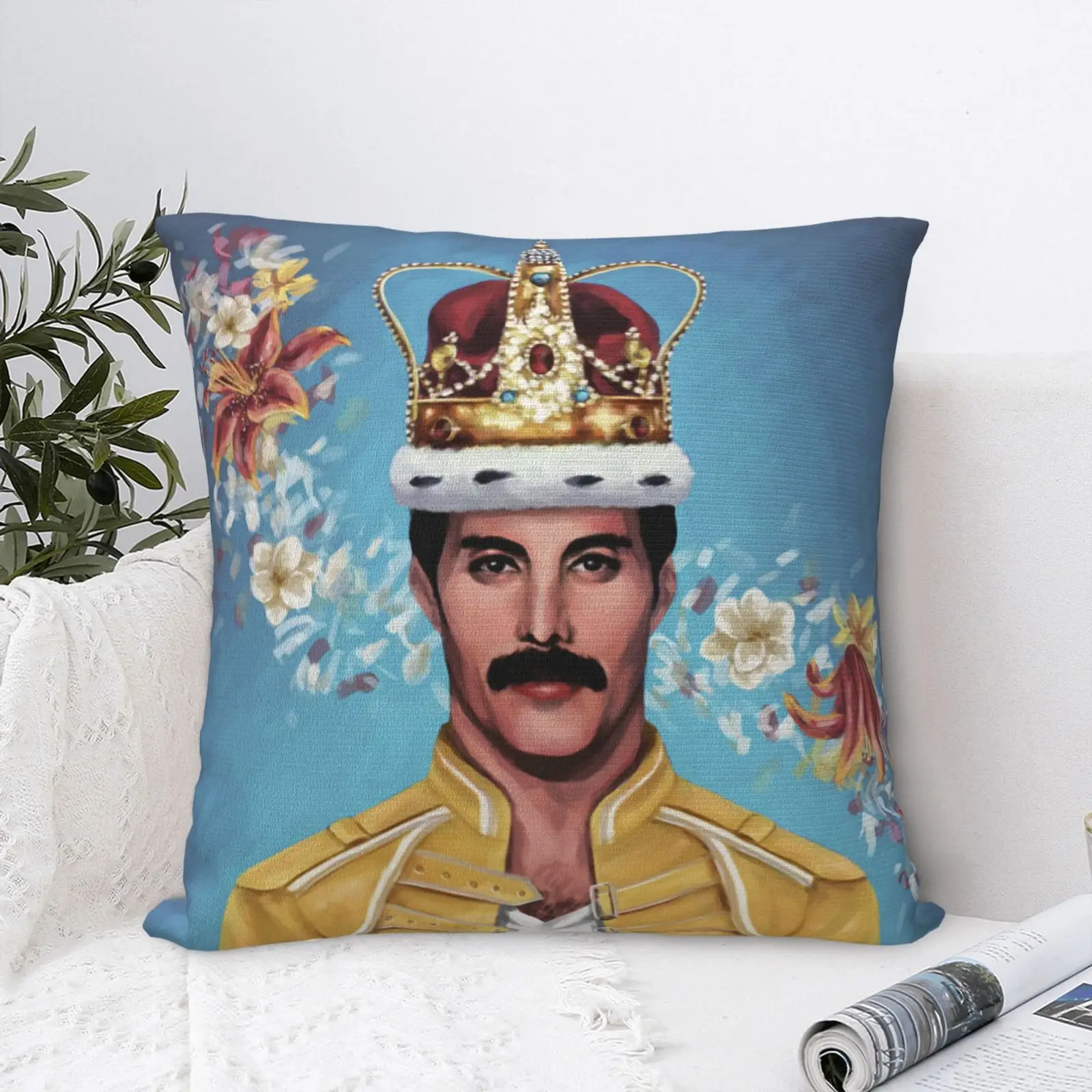 

Freddie Mercury 3 Pillow Case Big Size Pillow Cases Home Decor With Zipper Decorative Pillows For Sofa Soft Black Personalized
