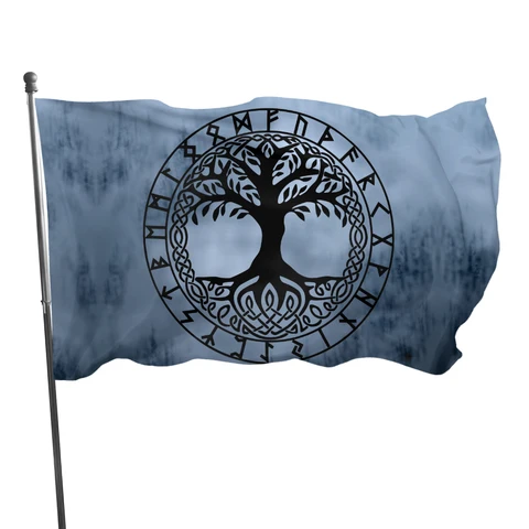 Флаг деревьев викингов yggdrсил, флаги деревьев жизни, Скандинавская мифология, подвесной баннер, украшение для дома