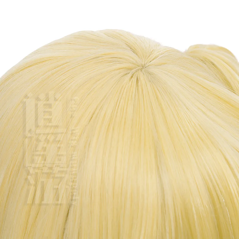Аниме Haikyuu! Парик Yachi Hitoka Cos 35 см золотые короткие волосы термостойкие