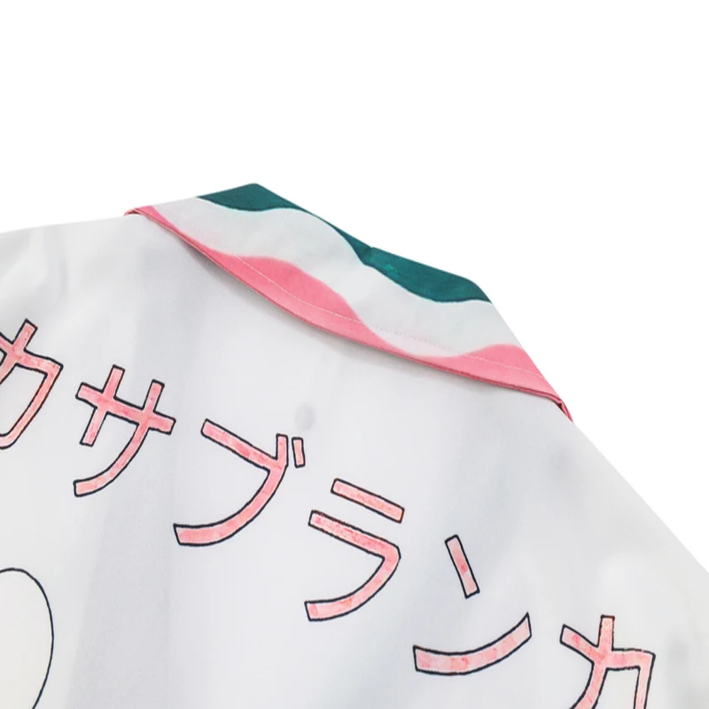 Colorful Wave Fruit Table Tennis Racket CASABLANCA Short Set Summer Men Women Hawaii Beach Tennis Club Suit