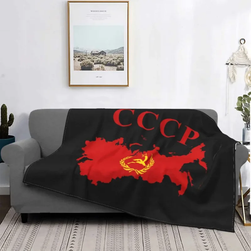 

Флисовая карта Советского Союза, Cccp, Urss, молот и серп, красная звезда, теплые фланелевые одеяла, одеяла для кровати, диван для путешествий