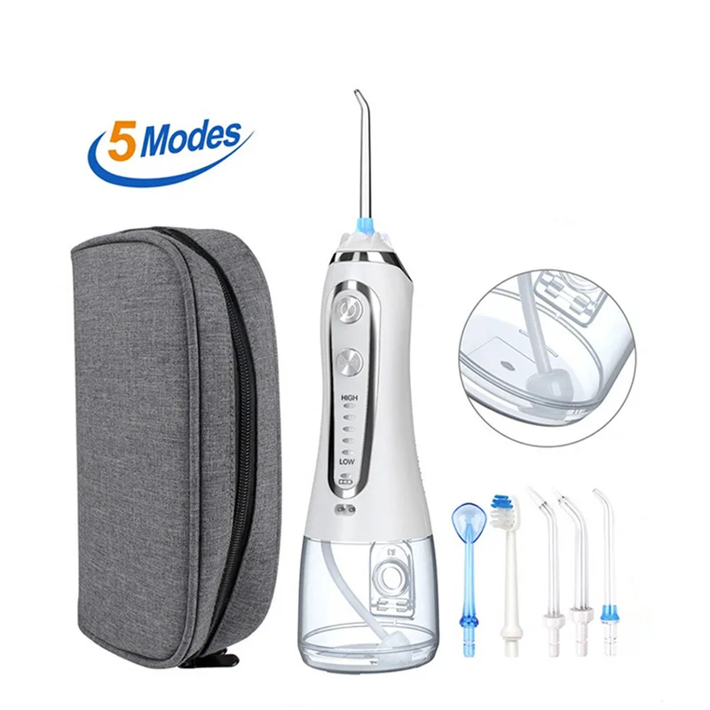 

2022 Oral Irrigator Dental Water Floss Deep Clearn Professional Water Pick Teeth Cleaner Rechargeable Tooth Cleaning Tool 300ml
