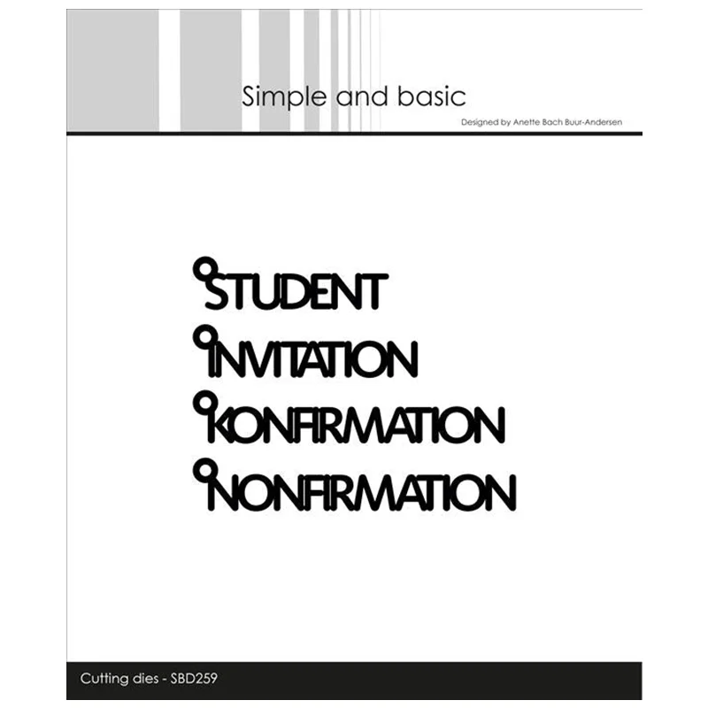 

Student Invitation Words Cutting Dies for New 2023 Scrapbooking Paper Making Background Frame Card Craft Supplies No Stamp