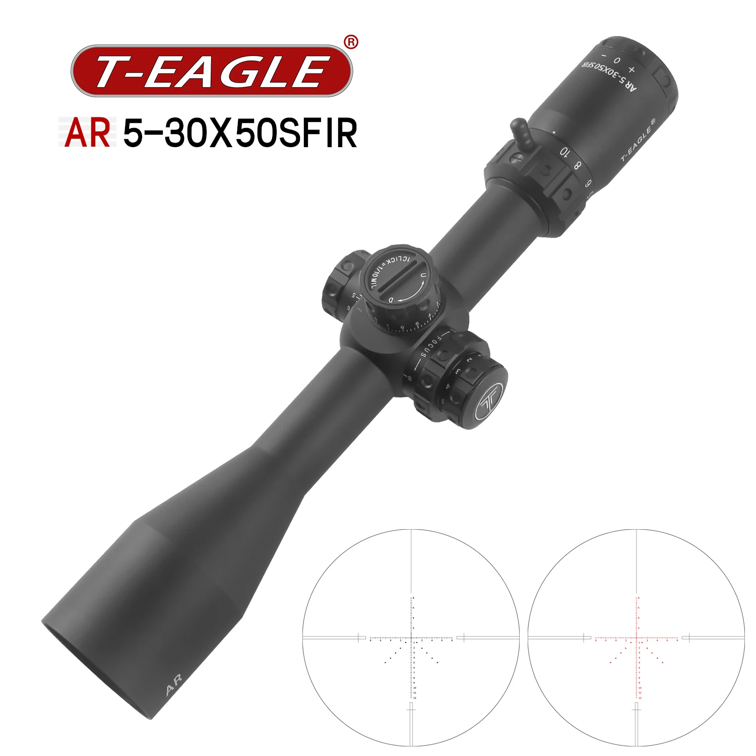 Фото T-Eagle AR 5-30x50 SFIR прицел с подсветкой, боковой параллаксный прицел, высококачественный телескоп №2