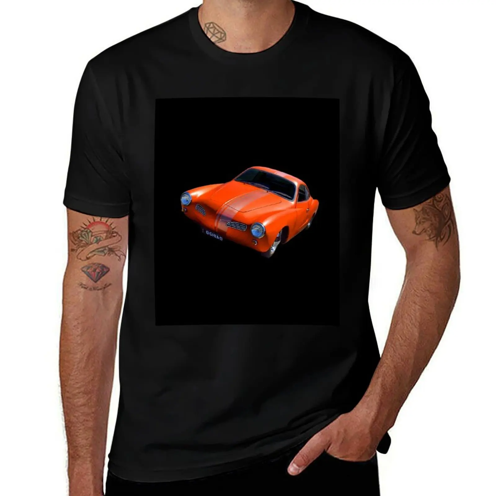 Футболка Karmann Ghia черная футболка большого размера с рисунком для мужчин