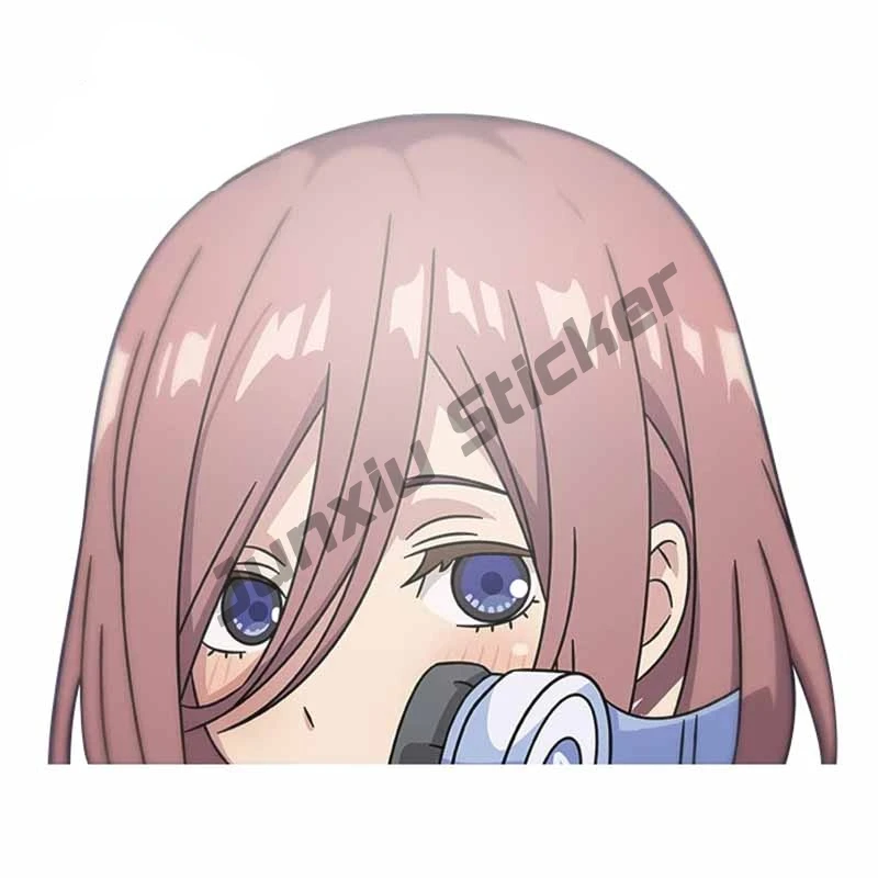 

Graffiti Miku Nakano Funny Car Stickers Car Accessories Car Styling Bumper Decoration Waterproof Decals KK13*11cm