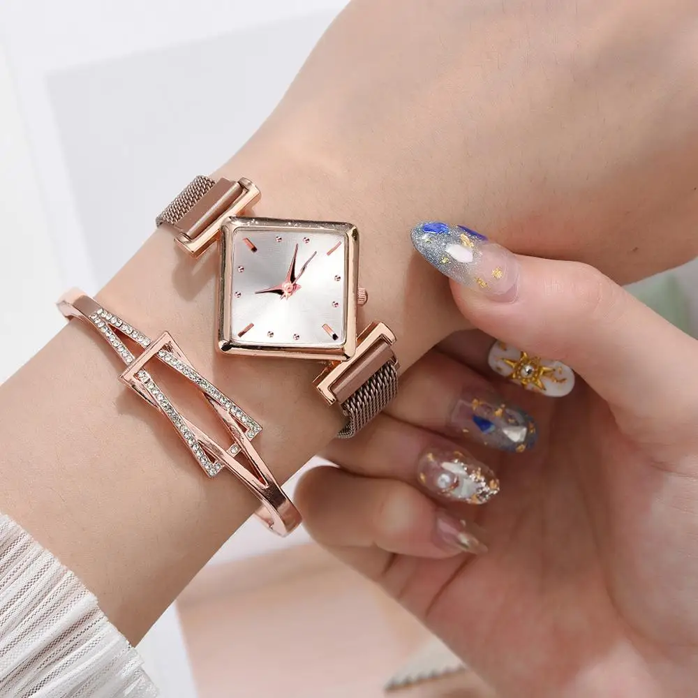 

Women Square Watch Ladies QuartzWatches Relogio Feminino For Gift Clock elegant watch relojes para mujer couples unique