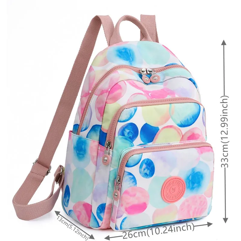 Women's Fashion Trend Backpacks Soft Oxford Printing Knapsack Female Light Large-capacity Multi-Function School Commute Rucksack