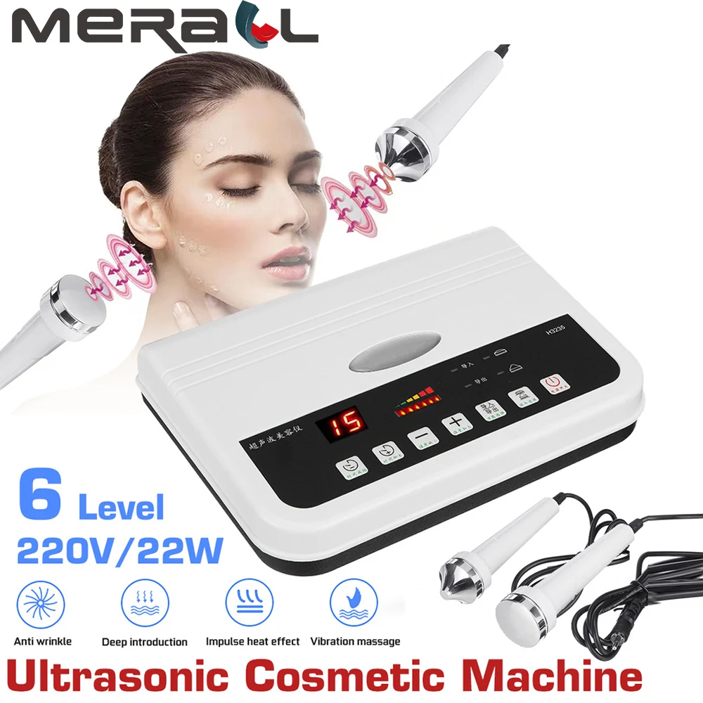 

Ультразвуковой массажер для лица, уход за кожей, лифтинг, удаление морщин и темных кругов