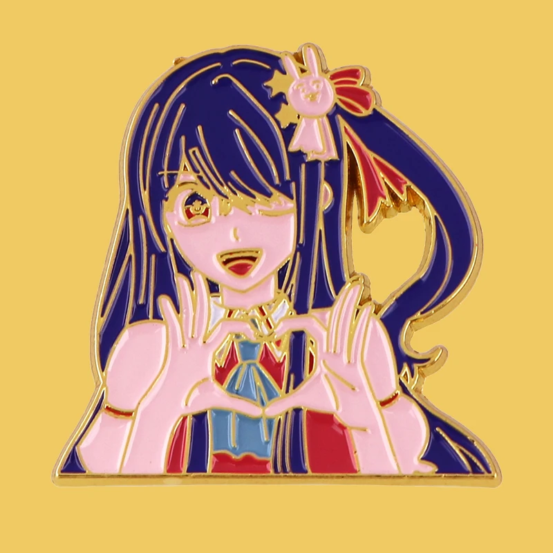 

Manga Enamel Pin Cute Girl Badge Brooch DIY Backpack Collar Lapel Pins Jewelry Brooches for Women's Clothing Friends Gift