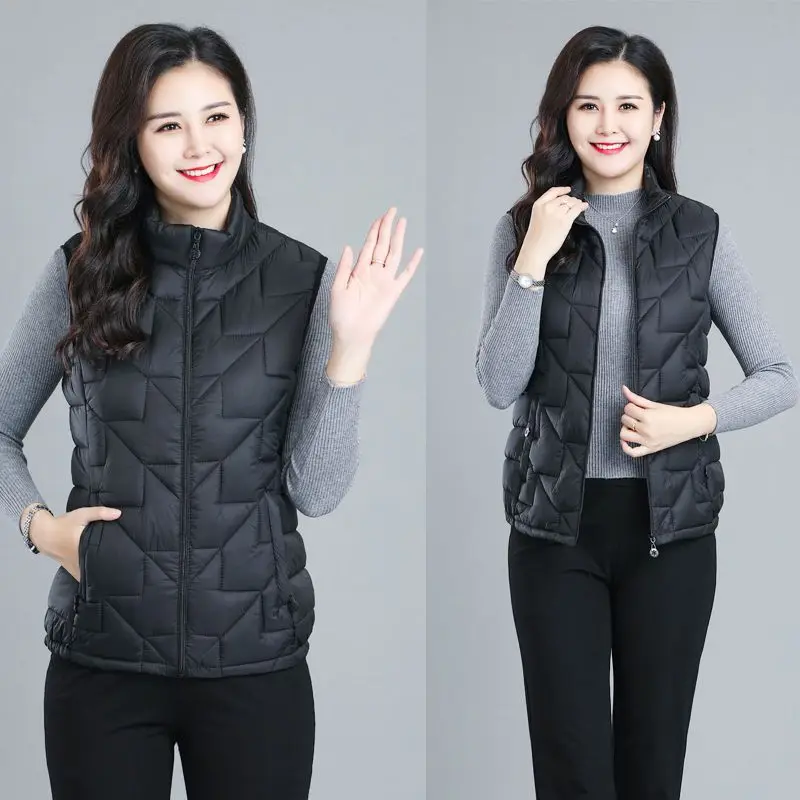 

New Feather Coat Very Warm Down Vest Jacket for Women Padded Free Shipping Coats Sleeveless Vests Jackets Woman Winter 2023 Hit