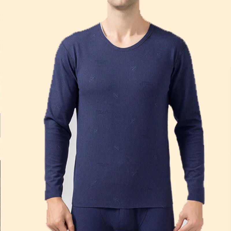 Winter Mens Non-marking Thermal Underwear Set Man Skin-friendly Comfortable Thermo Clothing Quick-heating Long Johns With Wool