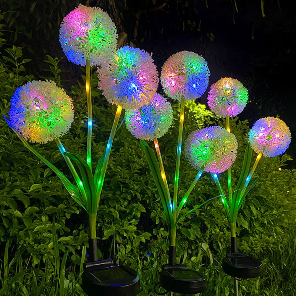 

2pcs Garden Solar Powered Light 36LED Dandelion Flower Solar Stake Lights Outdoor IP65 Waterproof for Pathway Patio Yard Decorat