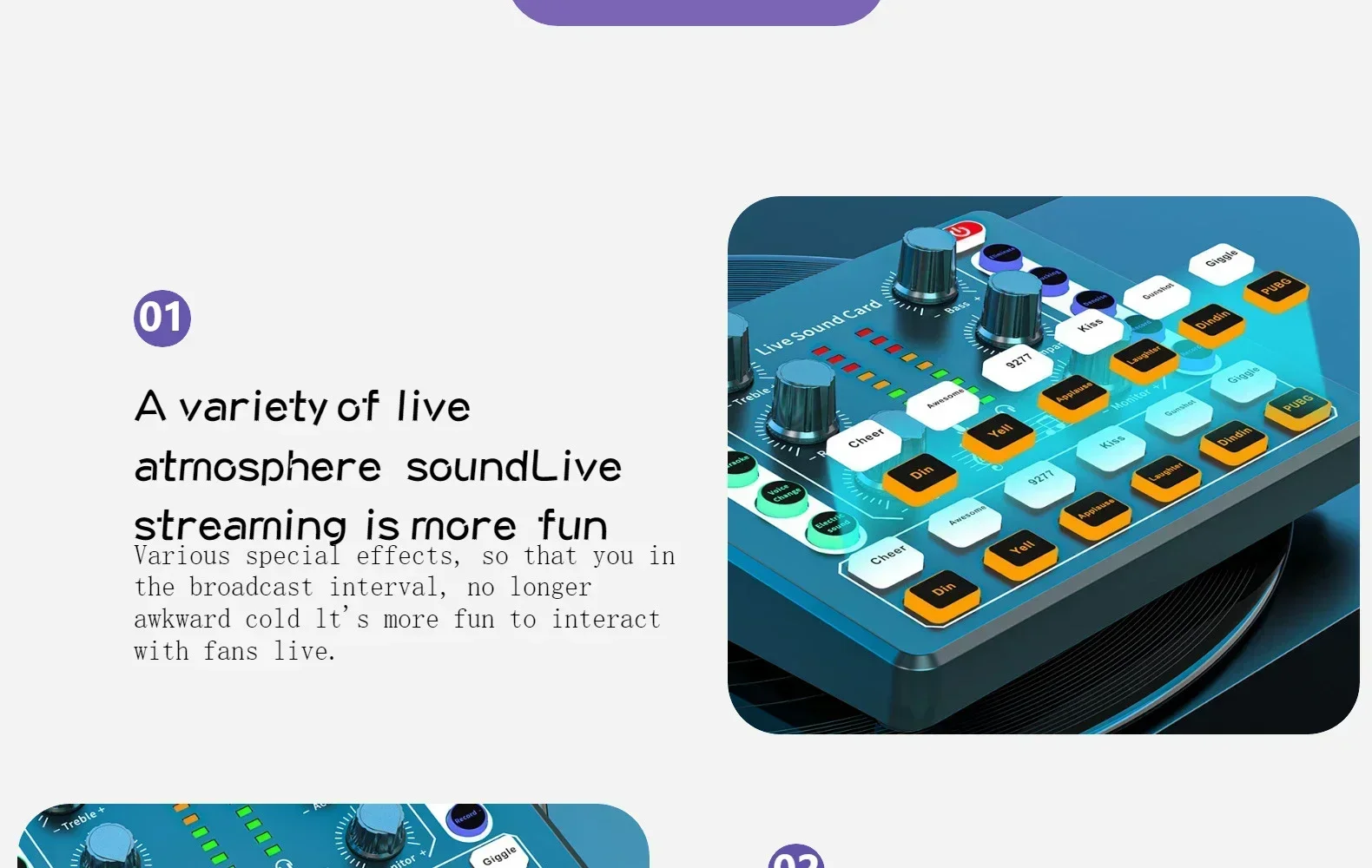Игровой аудиомикшер потоковый 4-канальный RGB-микшер с интерфейсом микрофона XLR