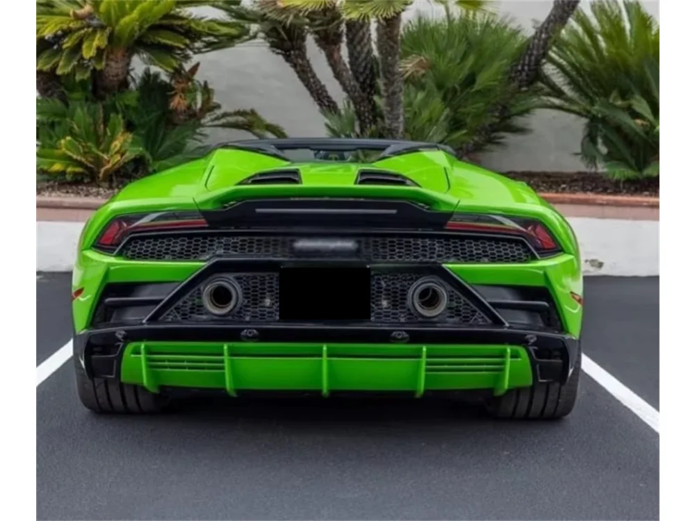 Фото Модернизированный комплект кузова из полукарбона в стиле Lamborghini Huracan EVO, включая задний бампер, капот и спойлер для LP610 LP580 №4